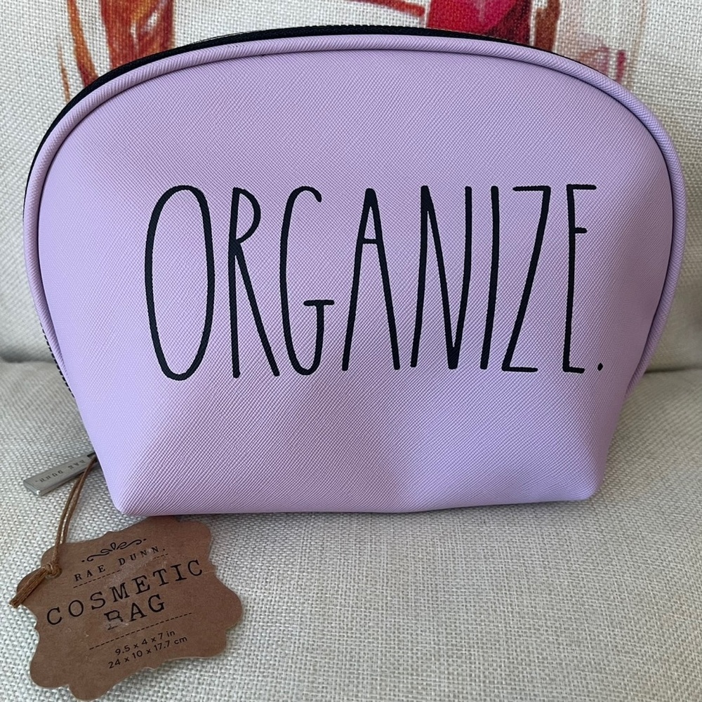 NWT Lilac Purple Cosmetics Bag | Rae Dunn Makeup Pouch - Picture 2 of 4